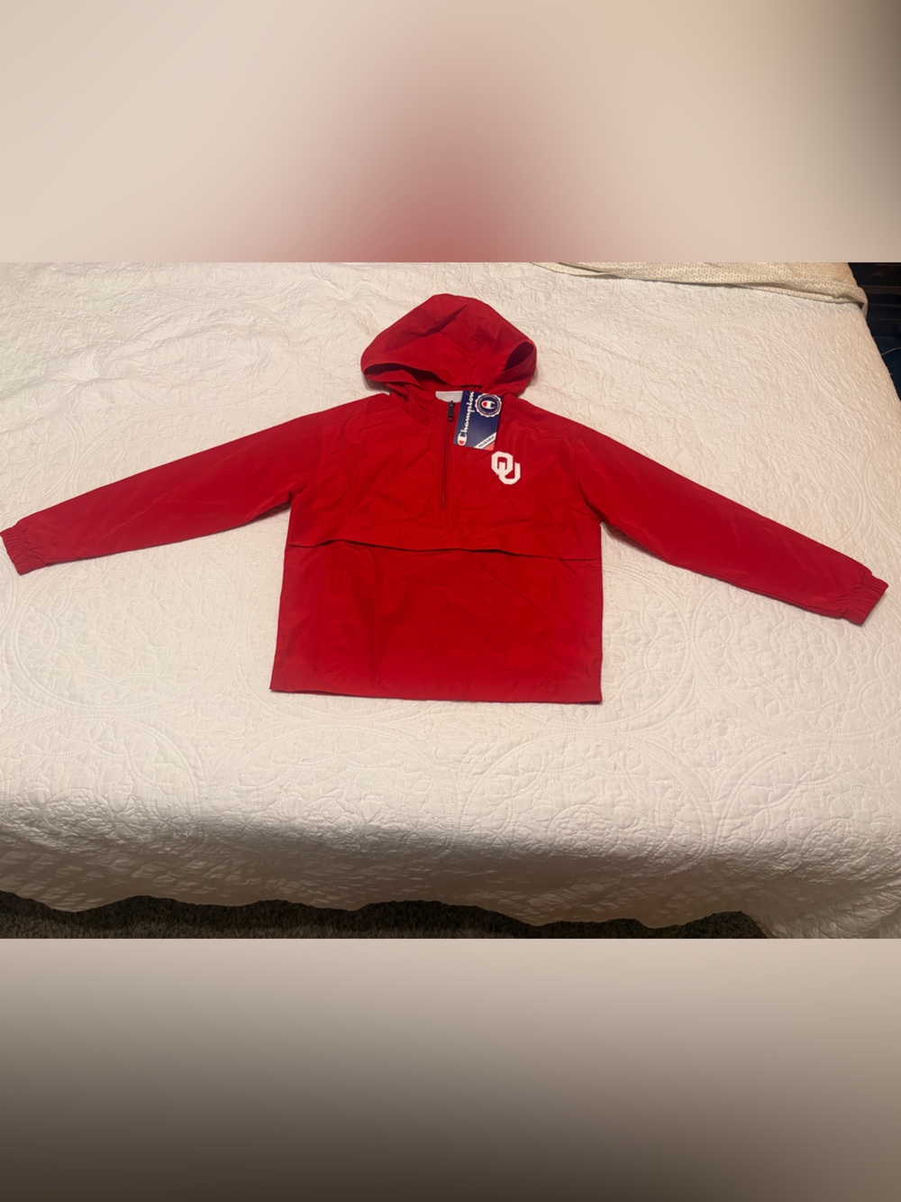 Champion Oklahoma Sooners Packable Windbreaker Jacket- Size Youth Small- New